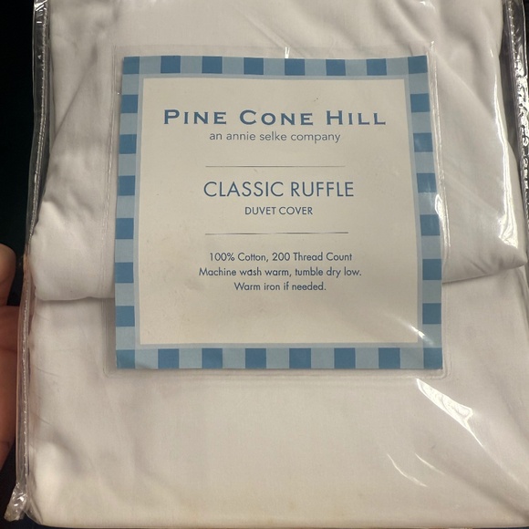 Pine Cone Hill Classic Ruffle Duvet Cover White and Twin - Picture 1 of 4